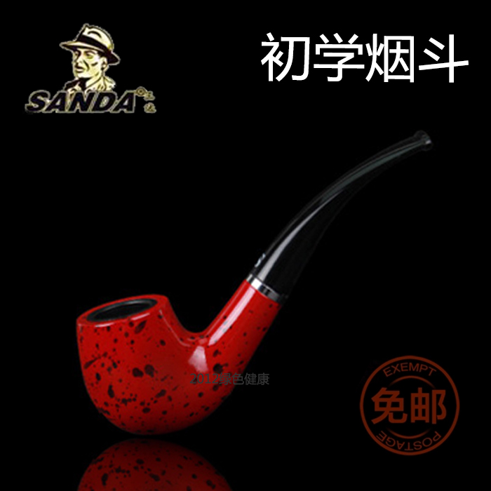 正品SANDA三达SD-109耐用胶木弯式循环过滤清洗烟斗 精美包装烟具