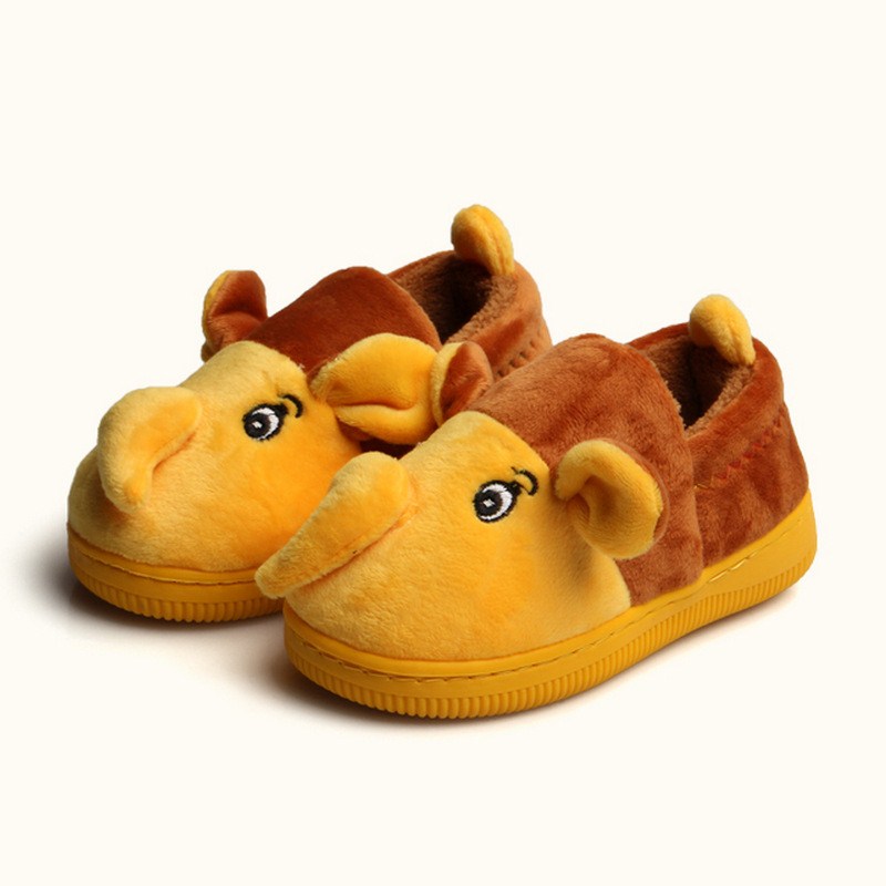 Chaussons enfants en suède pour hiver - semelle caoutchouc - Ref 1026965 Image 1