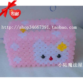 包邮 DIY手工串珠纸巾盒成品猫 加高款 家居装 饰车用婚礼送礼