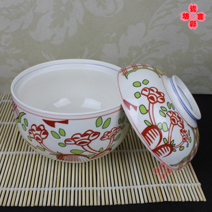 包邮泡面碗 带盖陶瓷大号餐具盖碗汤碗创意日式套装 微波保温饭碗
