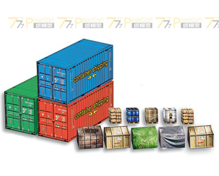 100 3个集装 777纸模型 箱10个货箱包裹