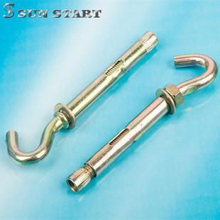 套管壁虎膨胀螺丝带钩螺栓M6 内爆拉爆 挂钩膨胀 C型吊灯膨胀 M12