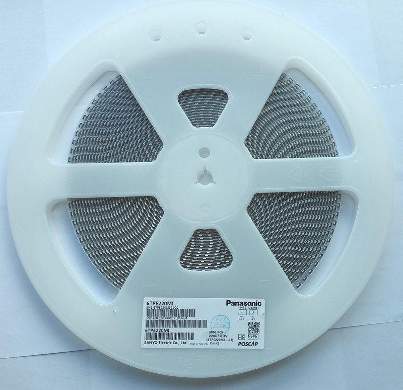 6TPE220MI三洋高分子钽电容220UF 6.3V 18mΩ