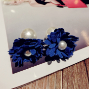 The Korean version of Pearl trinket Korea fashion jewelry Double-Stud Earrings women''s earrings new flowers to girlfriends