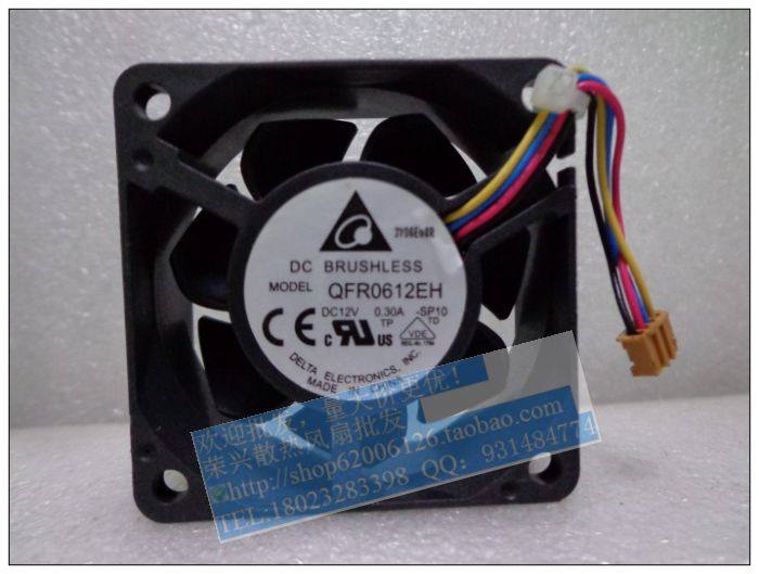 QFR0612EH-SP10台达 12V 0.30A 6025 4线PWM调速大风量散热风扇