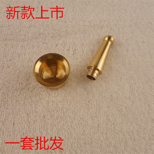 新款老式旱烟袋烟斗配件 旱烟锅铜咬嘴接头 带过滤 两用型 老烟斗