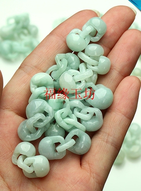 diy玉器同心锁散件精雕小吊坠