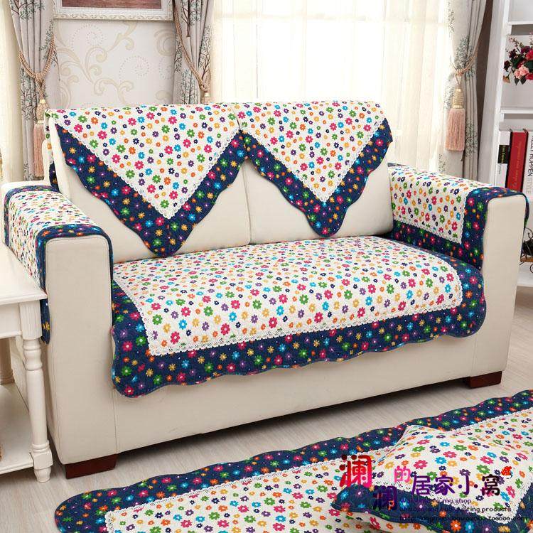 田园欧式浪漫小花田园居家全棉布艺沙发盖巾罩套飘窗垫沙发垫,居家布艺,沙发垫,淘宝优惠券,粉丝福利购,淘宝优惠卷
