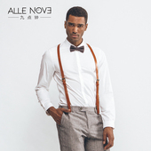 白衬衫 全棉哥本哈根经典 长袖 Allenove九点钟男士 瘦版 尖领修身 款