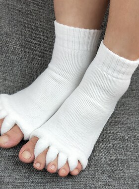脚趾重叠分离五指袜分趾袜分开脚趾变形袜子拇外翻舒适睡眠袜男女