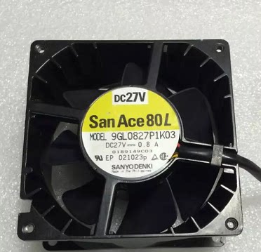9GL0827P1K03 DC27V 0.8A原装正品日本三洋SANYO铝框超大风量风扇