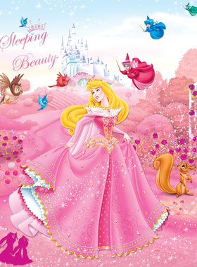 迪士尼卡通动漫 迪士尼公主 高清动漫海报儿童房房间装饰画D6905C
