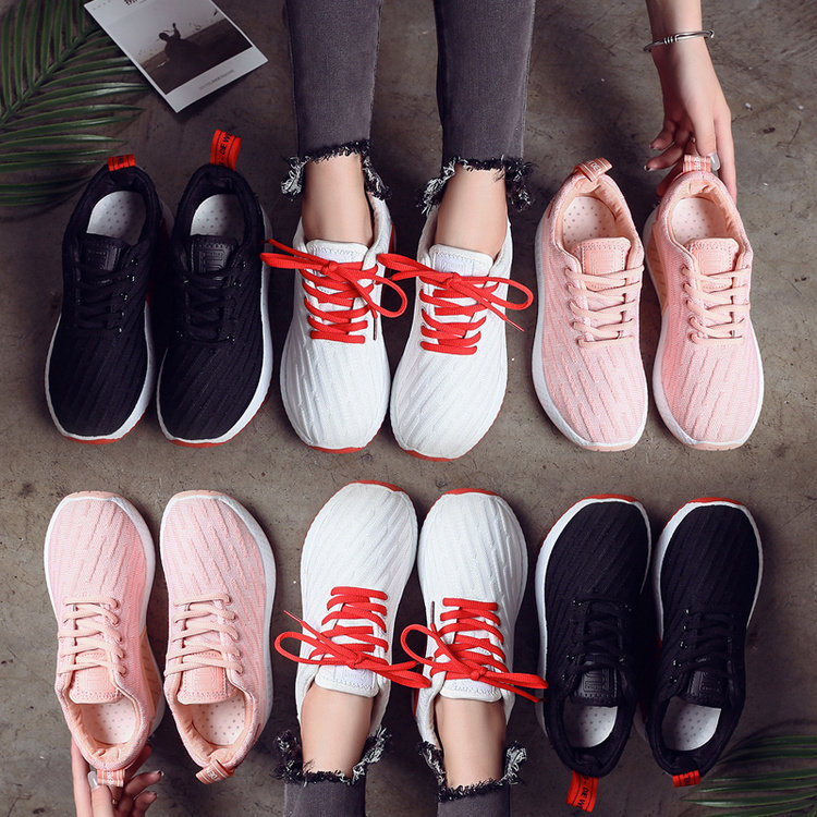 白色运动鞋女夏季韩版ulzzang 原宿风百搭跑步女鞋子黑色休闲港风|msdalam kategori Kasut wanita, kasut rendah - dari Buy2taobao.com untuk memberikan perkhidmatan ejen Taobao profesional membeli