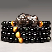 Tiger Eye Stone Vòng đeo tay Obsidian Cặp đôi nam giới SpongeBob Rainbow Eyes Gold Meteorite Hạt Vòng tay Quà tặng Phụ nữ - Vòng đeo tay Clasp