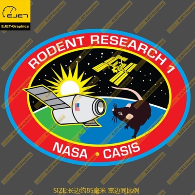 SpaceX-4 Rodent Research-1 任务徽章个性贴纸车贴旅行箱贴