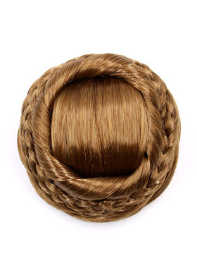 欧美发包 金黄色小辫盘发专用假发 时尚发髻 发包 古装造型发包