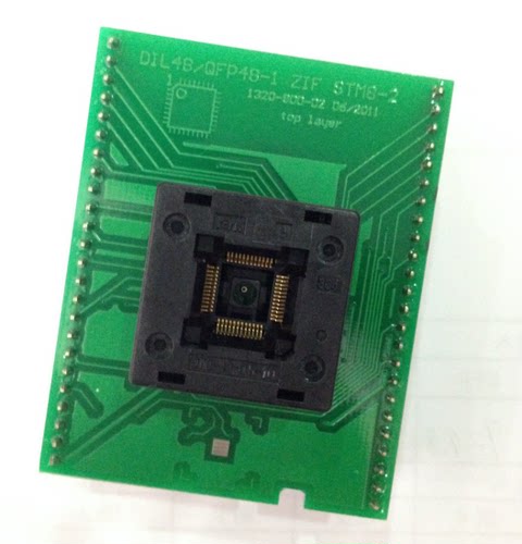 DIL48/QFP48-1 ZIF STM8-2 ELNEC专用烧录座 适配器 转换座 QFP48