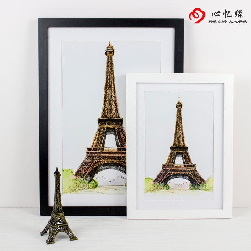 创意挂墙简约卡纸实木相框