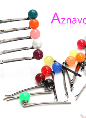 Aznavour AZ 韩国饰品 GRAINdeBEAUTE阿兹娜秀气糖豆边夹发夹A4