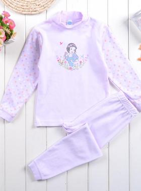 包邮28486三枪迪士尼少儿内衣专柜正品女童公主半高领棉内衣套装