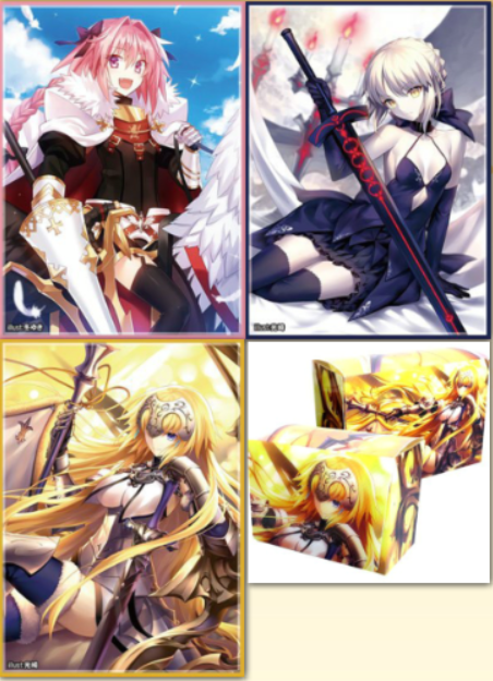FATE FGO 黑Rider阿斯托尔福 黑saber 贞德 C91限定卡盒套装现货