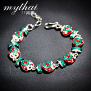 Thai Silver 925 enamel cute little fish female Korean fashion birthday silver bracelet jewelry new