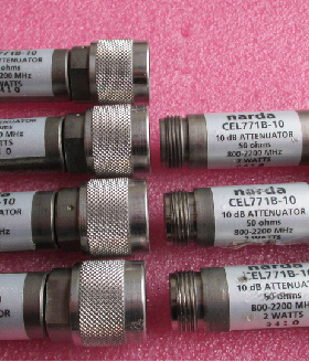 narda 771B-10 12.4GHz 10dB 2W N RF 射频微波 同轴固定衰减器