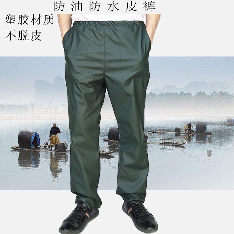 Quần da nam trung niên cộng với nhung dày windproof xe máy không thấm nước đầu máy lỏng ấm áp lớn kích thước quần da nam