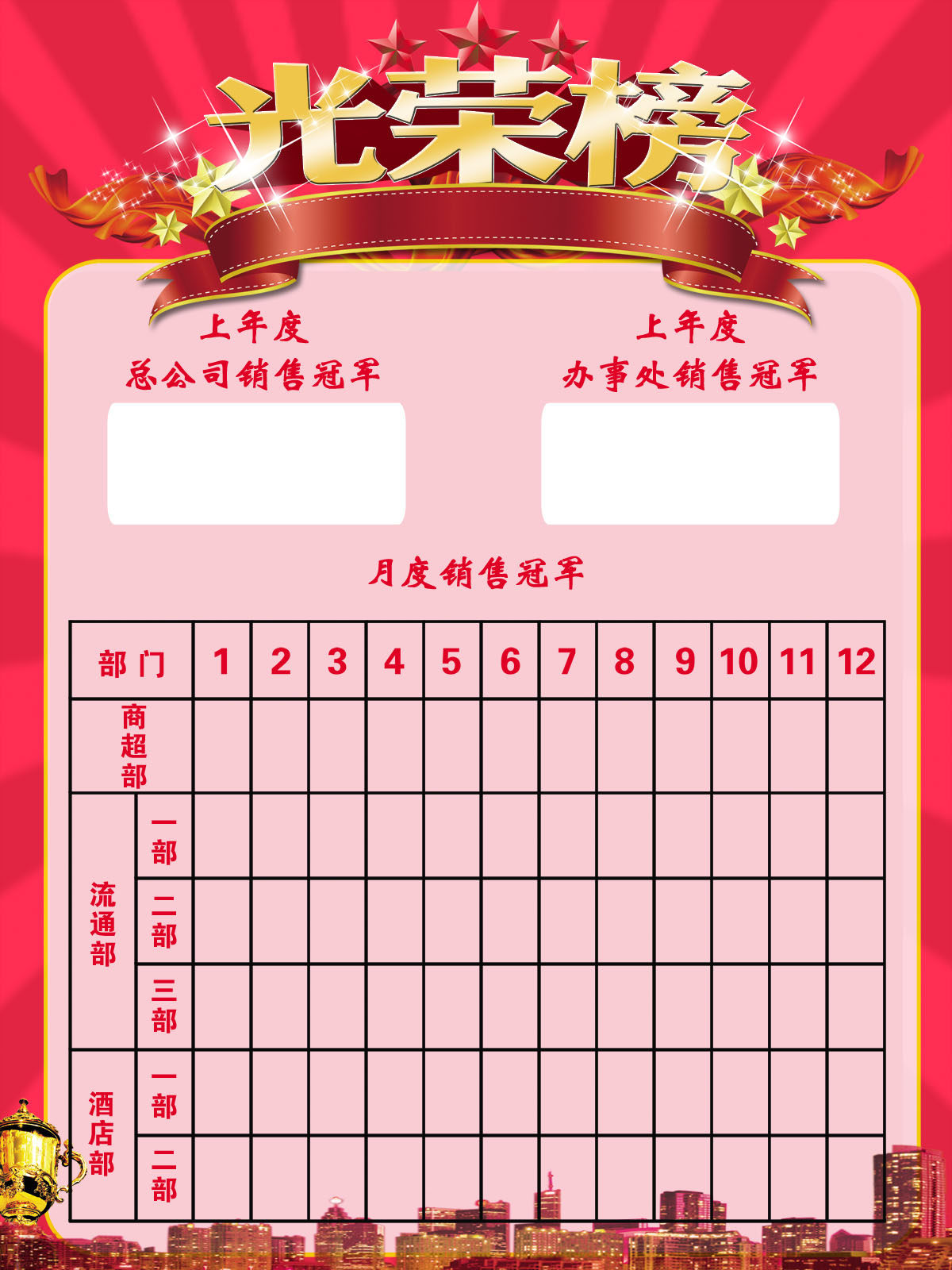 756海报印制展板写真喷绘1047销售冠军光荣榜员工光荣榜业绩榜