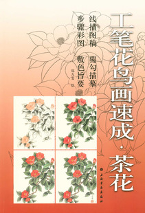 工笔花鸟画速成 郑方雯绘 上海书画出版 茶花 社 工笔画花卉画国画技法正版