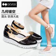 IIXVIIX summer round pierced his ankle with wedges shoes sandal SN52110035