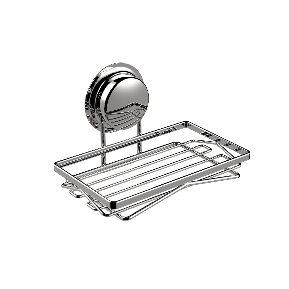 700024Garbath嘉宝吸盘不锈钢皂盒卫浴收纳置物架