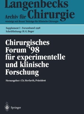 【预订】Chirurgisches Forum 98: Fur Experime...