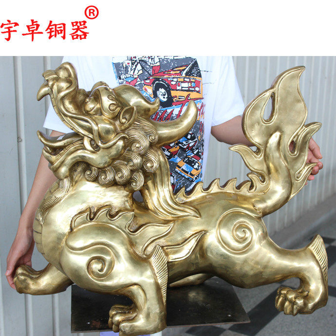 宇卓铜器纯铜貔貅黄铜貔貅铜貔貅一对工艺品摆件