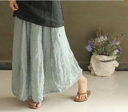 Huxia 2019 summer skirt Original literature Retro Women's wear Flax skirt Half skirt Mori girl Cotton and hemp longuettein the Women's clothing/Boutique , Skirts  category - from Buy2taobao.com to provide professional Taobao agent buy service