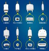 3.5mm多功能移动电源接头充电线万能USB转接口手机充电宝转换多头