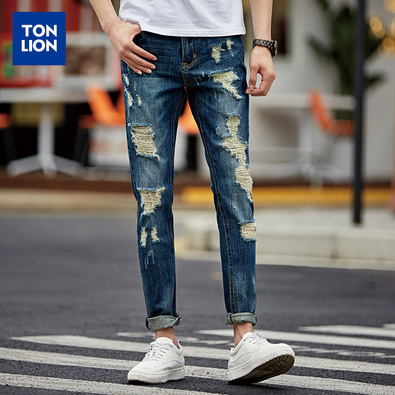 Jeans pour jeunesse coupe droite TONLION pour printemps - Ref 1479771 Image 1