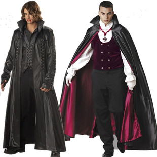 万圣节角色扮演经典电影德古拉吸血鬼服装 吸血鬼伯爵cosplay男装