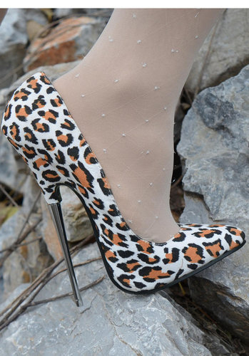 cd豹纹厘米变装情趣风超高跟鞋