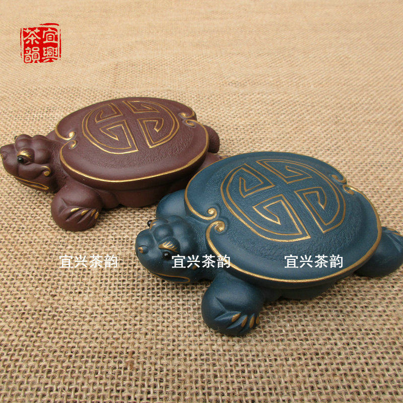 精品茶宠紫砂茶具摆件招财盖托