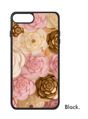 适用于iPhone棕色粉色白色大花瓣Xr手机壳max保护套678plus硅胶11