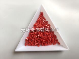 3mm红色瓷管珠 3mm大红色管珠 串珠材料 服装辅料 红色角珠