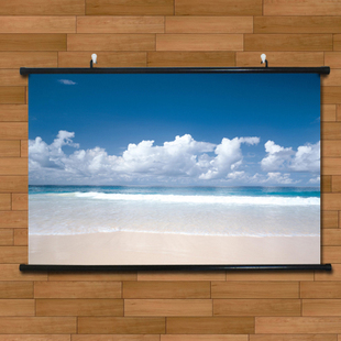 夏威夷异国风情碧海蓝天唯美海报挂画有框画自然景观客厅装饰画