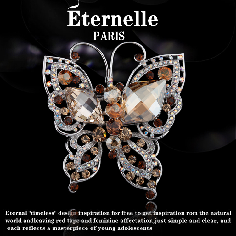 Broche femme ETERNELLE en cristal autrichien - Ref 1172020 Image 1