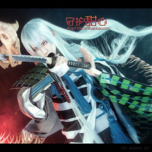 包邮甜心家刀剑乱舞 江雪左文字 造型120cm长发 cosplay假发特价