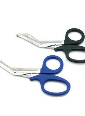 19cm运动胶带肌贴专用剪刀医院用急救箱推荐不锈钢救生剪黑色蓝色