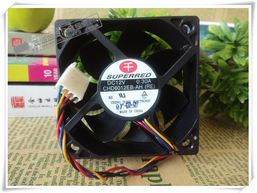 原装千红 6020 CHD6012EB-AH 12v 0.3A 大风量双滚珠智能温控风扇