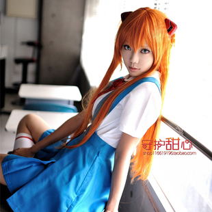 包邮长直发80cm 明日香·兰格雷/高町奈叶/井上织姬cosplay假发