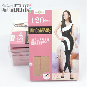 梦娜品彩120d 天鹅绒加档踩脚裤九分袜踩脚两用春秋打底裤袜R3502