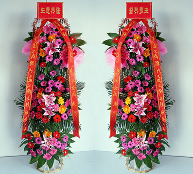 艺术造型开业开张花篮1.8米2层祝贺花篮上海专业速递酒店公司乔迁